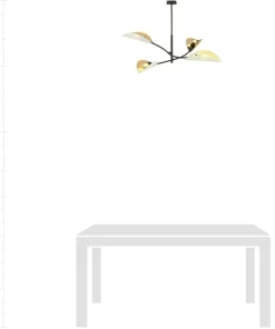 Flash Sale Sklep Kaja Lampa z biało-złotymi, otwartymi abażurami 1107/4 LOTUS | Kaja