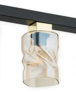 Lampa z bursztynowymi kloszami O2963 P3 CZA ZL MERU | Kaja Oświetlenie*Sklep Kaja New