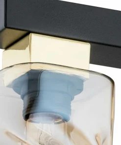 Lampa z bursztynowymi kloszami O2963 P3 CZA ZL MERU | Kaja Oświetlenie*Sklep Kaja New
