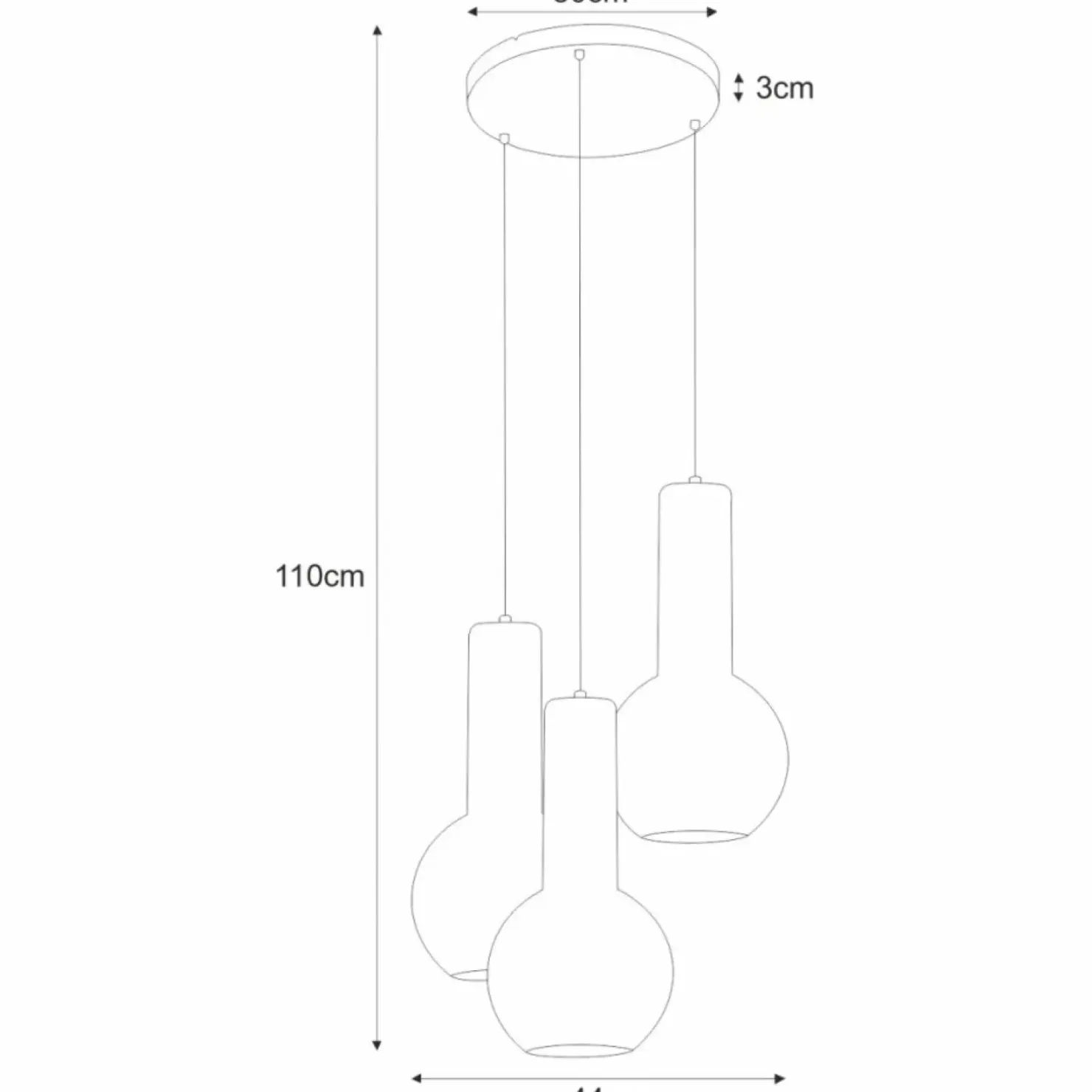 Sale Sklep Kaja Lampa z czarno-złotymi kloszami K-4522 ARVI BLACK | Kaja Oświetlenie