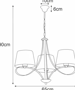 Lampa z dekoracyjnymi, pozłacanymi ramionami K-4080 SOFIA | Kaja*Sklep Kaja Outlet