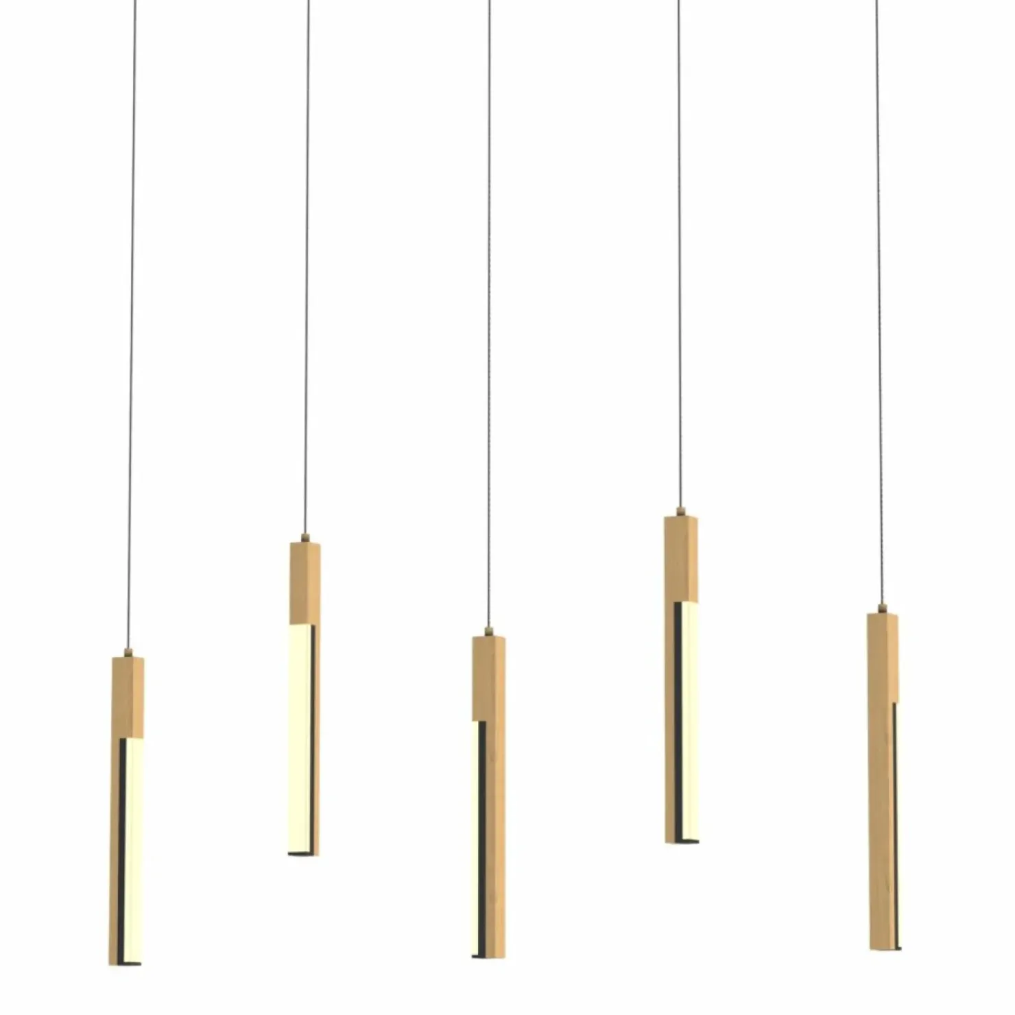 Shop Sklep Kaja Lampa z drewnianymi, ledowymi zwisami MD4768-5-3BMT ELIOT | Kaja