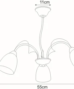 Lampa z mlecznymi kloszami K-JSL-6218/3 CHR ARON | Kaja Oświetlenie*Sklep Kaja Best Sale