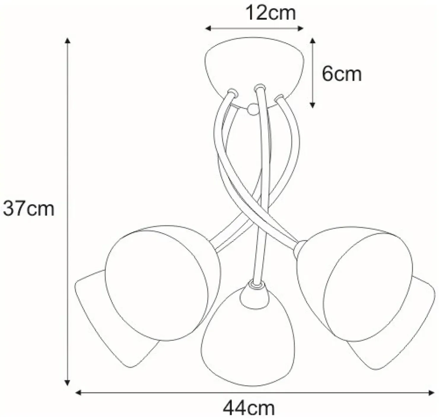 Lampa z mlecznymi kloszami K-JSL-6236/5 CHR FAMA | Kaja Oświetlenie*Sklep Kaja Best