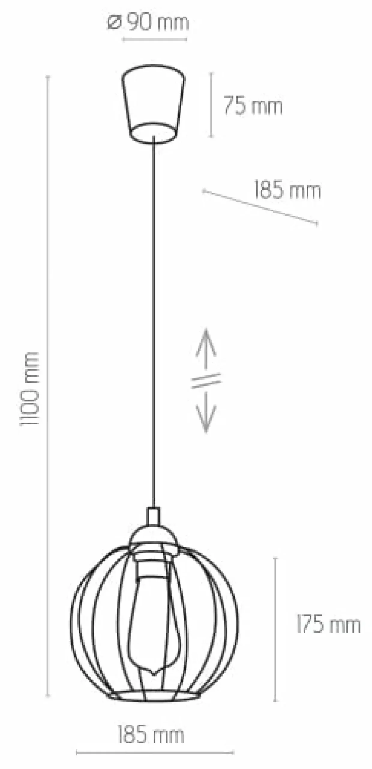 Best Sale Sklep Kaja Lampa z okrągłym, czarnym kloszem TK 1644 GALAXY | Kaja Oświetlenie