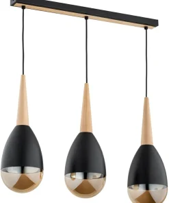 Cheap Sklep Kaja Lampa z ozdobnymi kloszami i dodatkiem drewna AL 62355 z serii MASTER