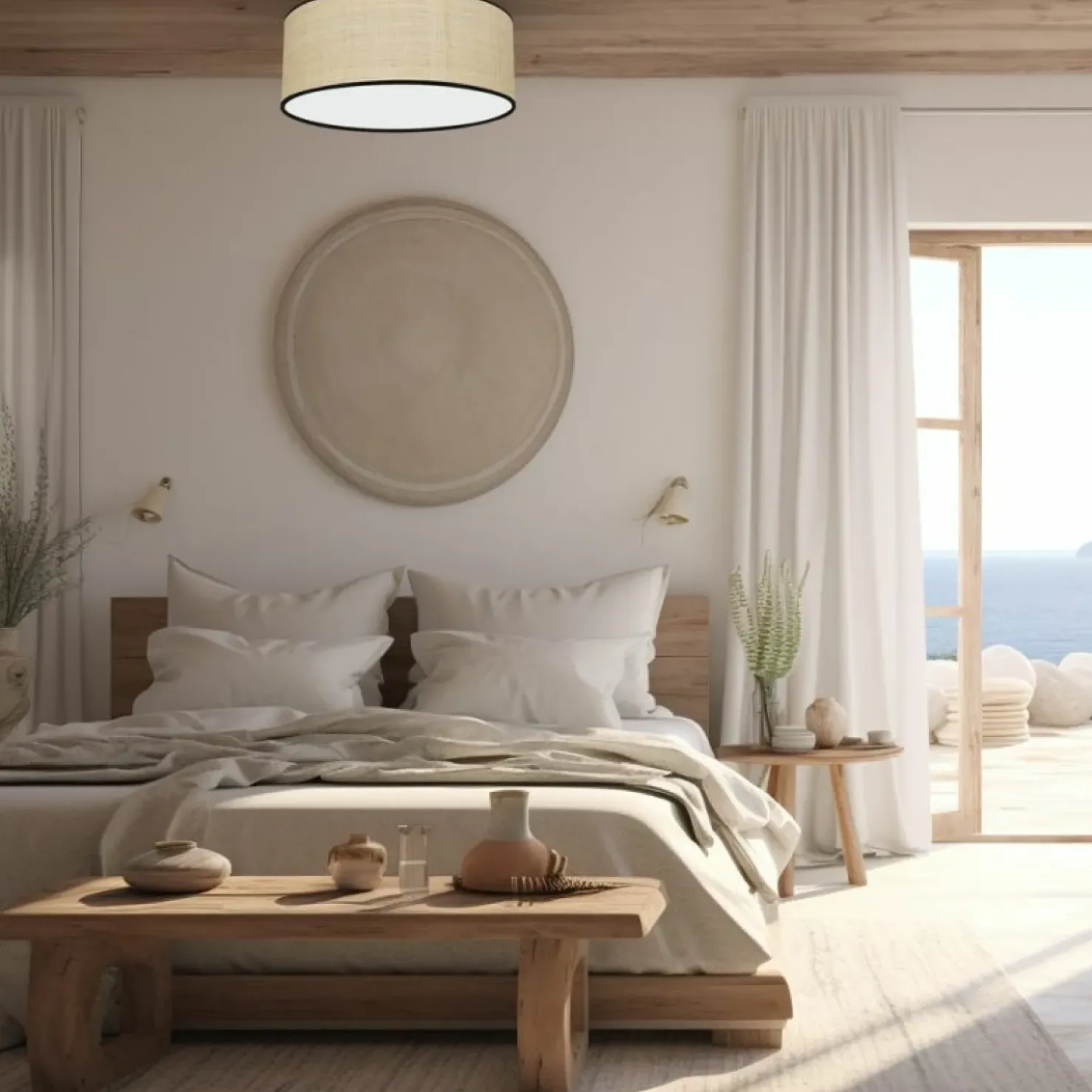 Lampa z rattanowym abażurem MLP71067 MARSHALL NEW - RATTAN | Kaja*Sklep Kaja Best Sale