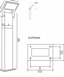 Lampa zewnętrzna stojąca, wbudowany LED 11702-600 DG z serii NEO | Kaja Oświetle*Sklep Kaja New