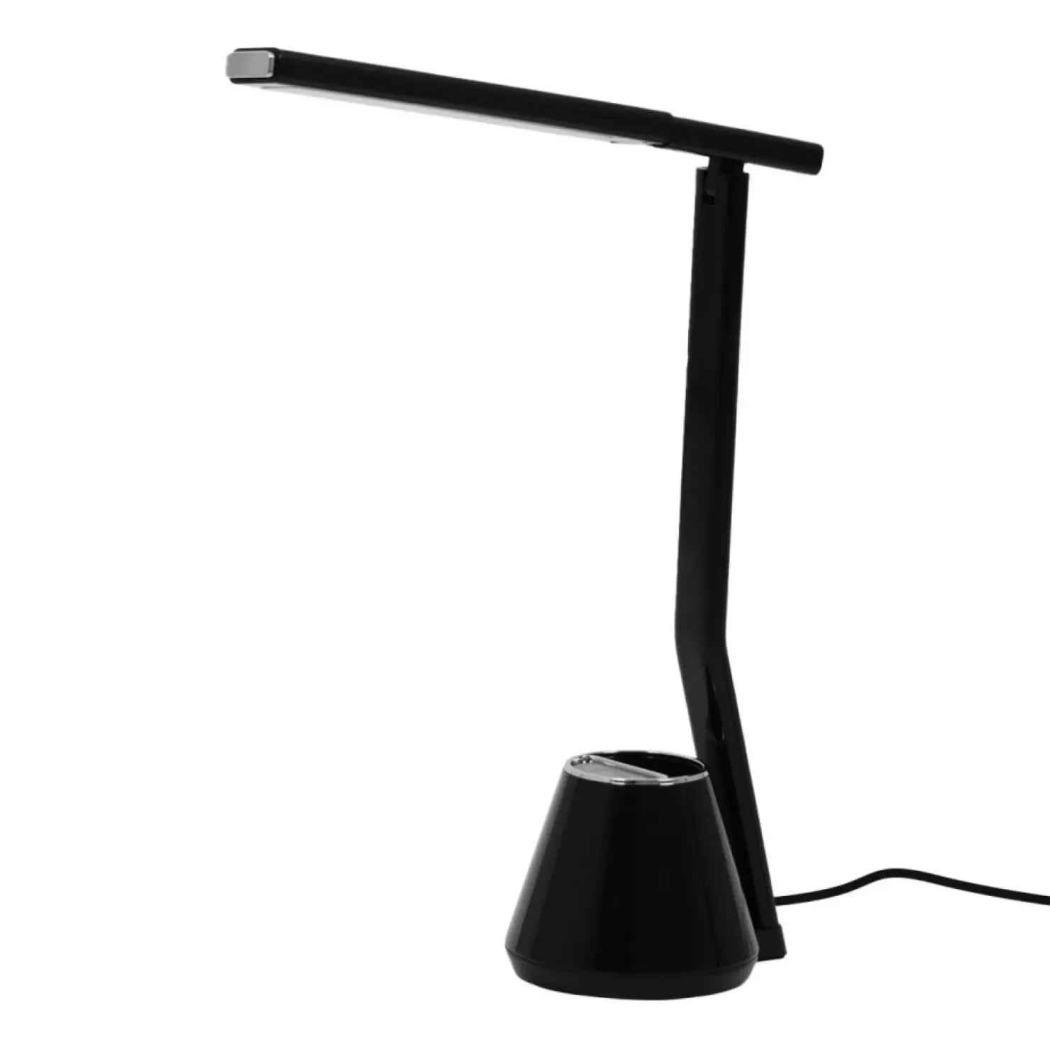 Lampka biurkowa LED z organizerem K-BL1066 CZARNY KIKI | Kaja*Sklep Kaja Shop