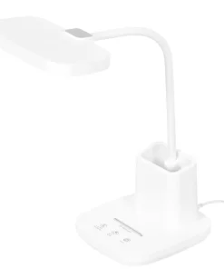 Lampka biurkowa z pojemnikiem na długopisy K-BL1301 BIAŁY z serii TOLA*Sklep Kaja Shop