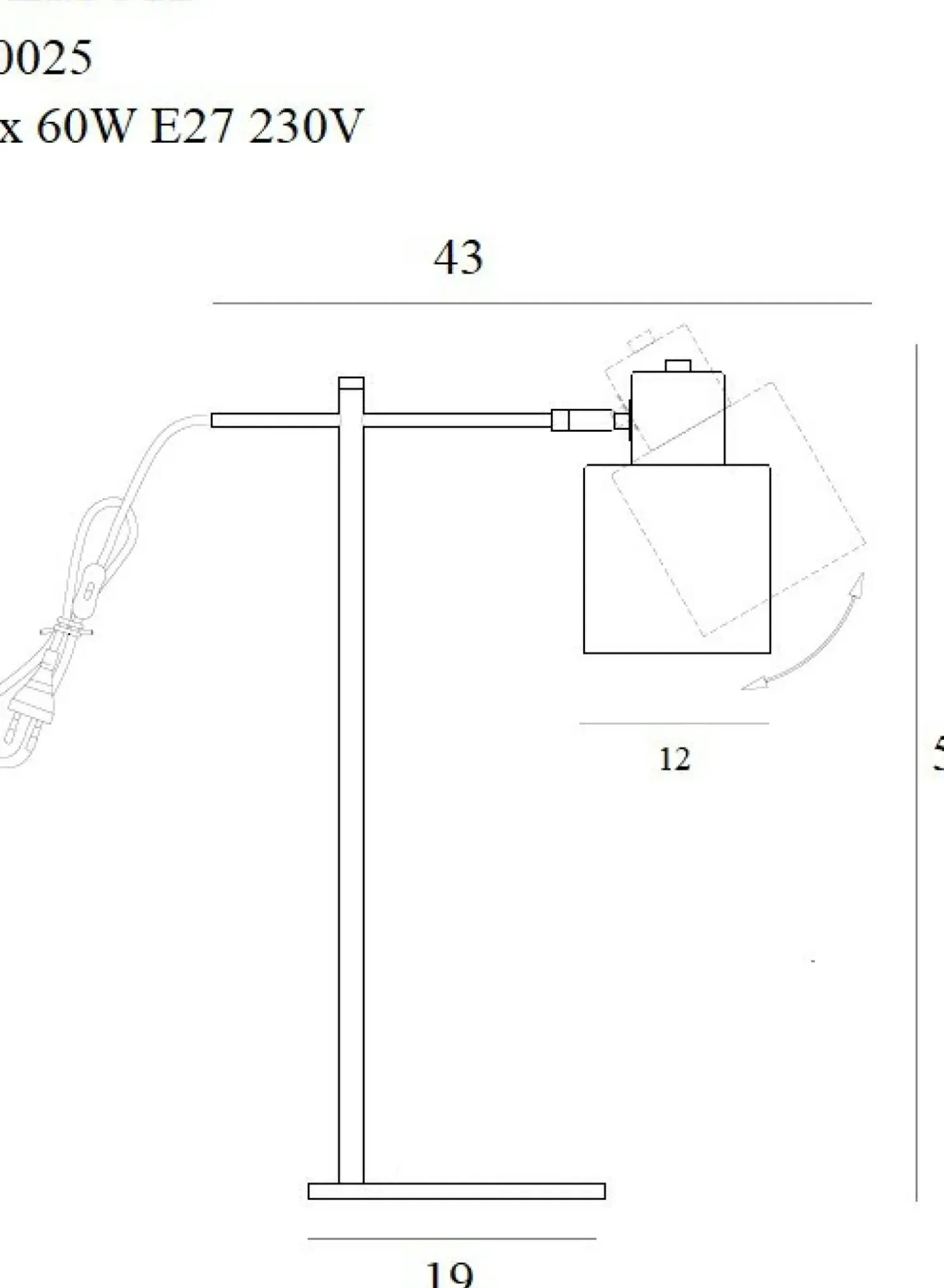Lampka biurkowa z regulowanym ramieniem MX T0025 BLACK | Kaja*Sklep Kaja New