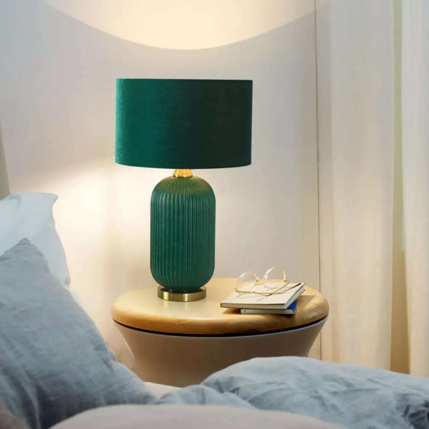 Lampka do sypialni glamour LP-1515/1T BIG GREEN TAMIZA | Kaja*Sklep Kaja Clearance