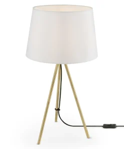 Lampka nocna, stołowa z białym abażurem Z016TL-01BS z serii SANDY*Sklep Kaja Cheap