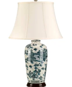 Lampka nocna z abażurem BLUE-TRAD-WP-TL z serii BLUE TRADITIONAL*Sklep Kaja Flash Sale