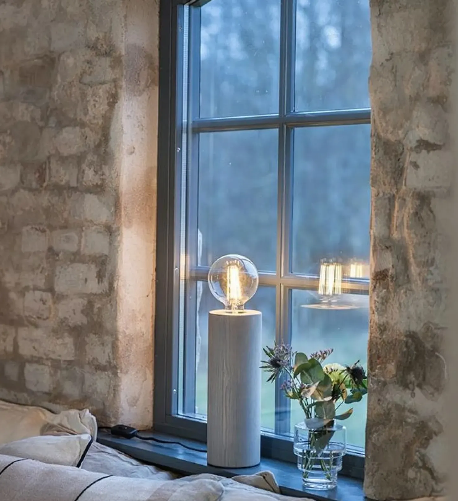 Lampka nocna z drewna, do rustykalnej sypialni 108756 LEGNA | Kaja*Sklep Kaja Cheap