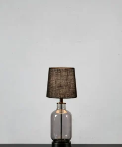 Lampka nocna z dymioną, szklaną podstawą 108695 COSTERO | Kaja*Sklep Kaja Fashion