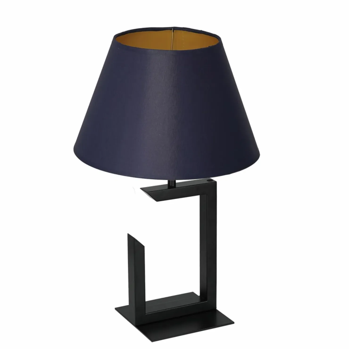 Lampka nocna z granatowo-złotym abażurem LX 3399 z serii TABLE LAMPS*Sklep Kaja Flash Sale