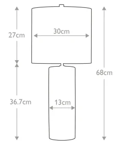 Lampka nocna z klasycznym abażurem FULWELL-TL z serii FULWELL*Sklep Kaja Shop