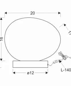 Lampka nocna z nieregularnym kloszem 41-35219 STONES | Kaja*Sklep Kaja Sale