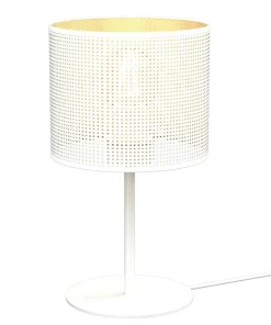 Lampka stołowa ażurowa, biały abażur LX 5270 z serii LOFT SHADE | Kaja*Sklep Kaja Shop