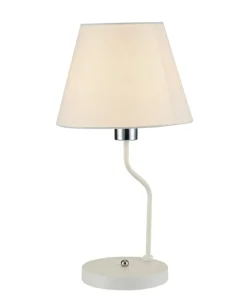 Lampka stołowa biała z abażurem LEDEA 50501101 YORK | Kaja Oświetlenie*Sklep Kaja Cheap