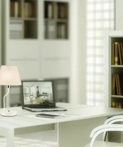 Lampka stołowa biała z abażurem LEDEA 50501101 YORK | Kaja Oświetlenie*Sklep Kaja Cheap