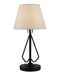 Lampka stołowa czarna z abażurem LEDEA 50501089 MORLEY | Kaja*Sklep Kaja Outlet