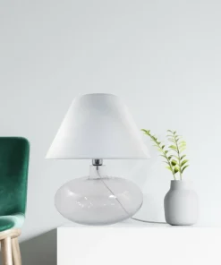 Lampka stołowa do salonu w stylu cozy 5512WH MERSIN | Kaja*Sklep Kaja Shop
