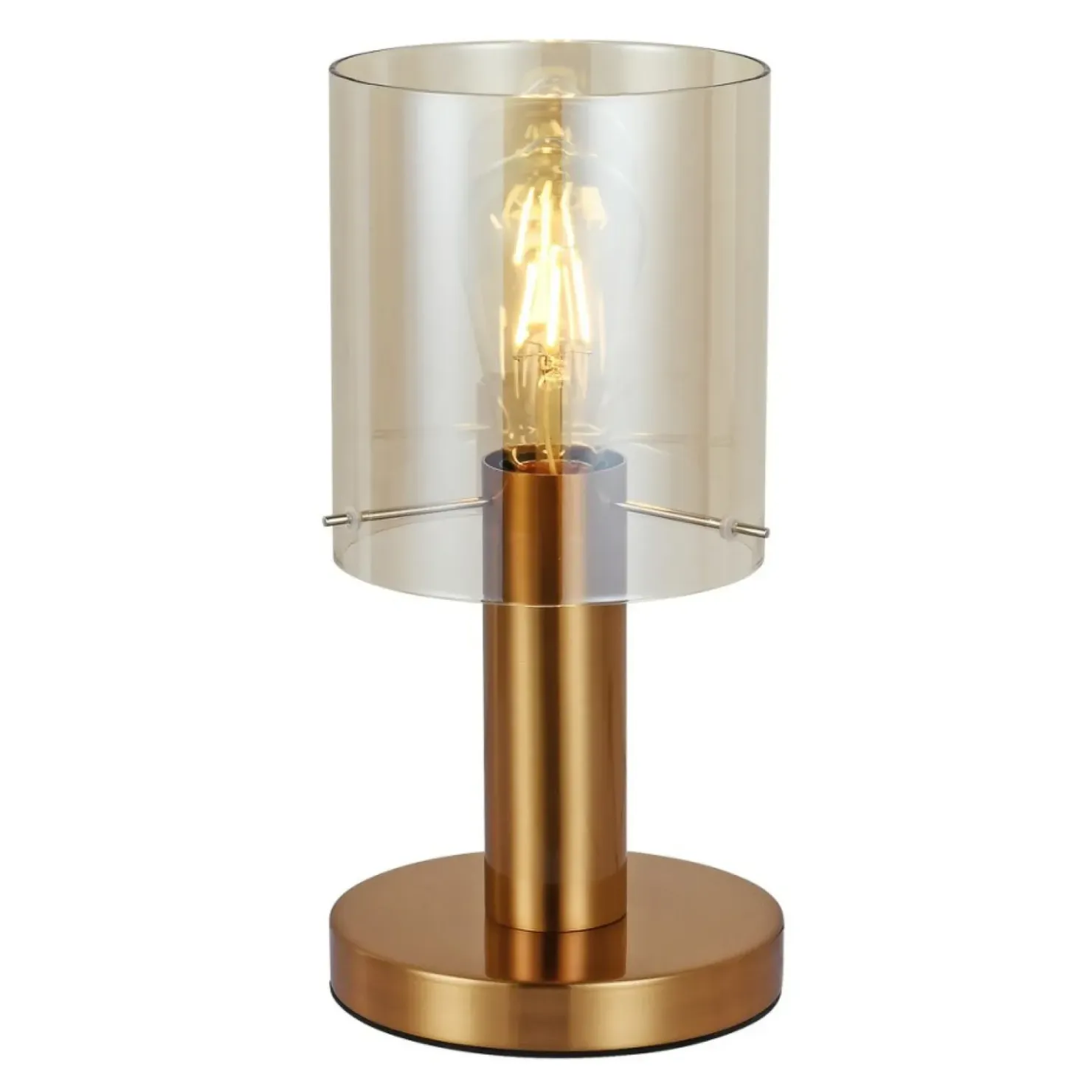 Lampka stołowa modern glamour TB-5581-1-BRO+AMB SARDO | Kaja*Sklep Kaja Outlet