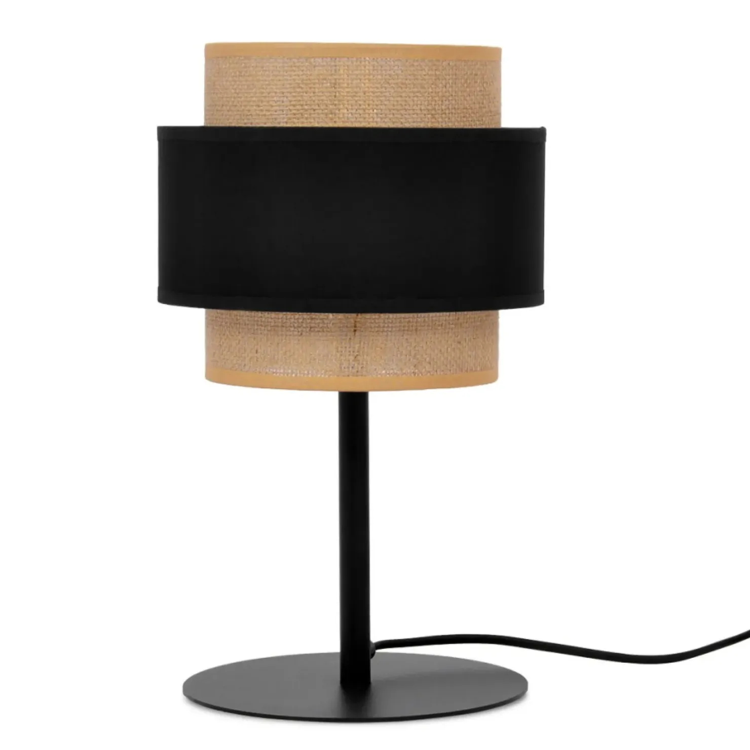 Lampka stołowa, nocna z dwukolorowym abażurem K-5236 z serii GATO*Sklep Kaja Best