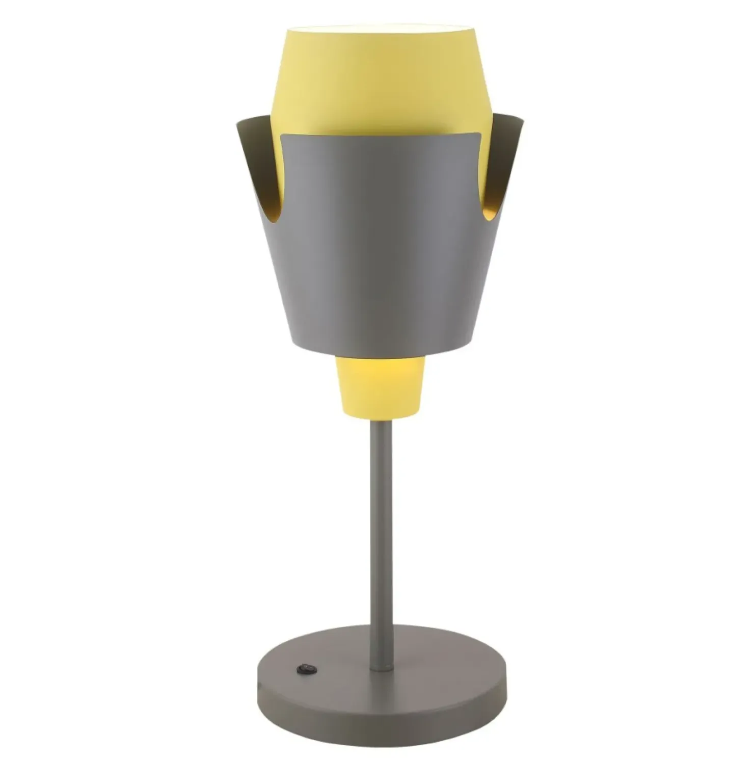 Lampka stołowa żółto-szara metalowa LEDEA 50501150 FALUN | Kaja*Sklep Kaja Store
