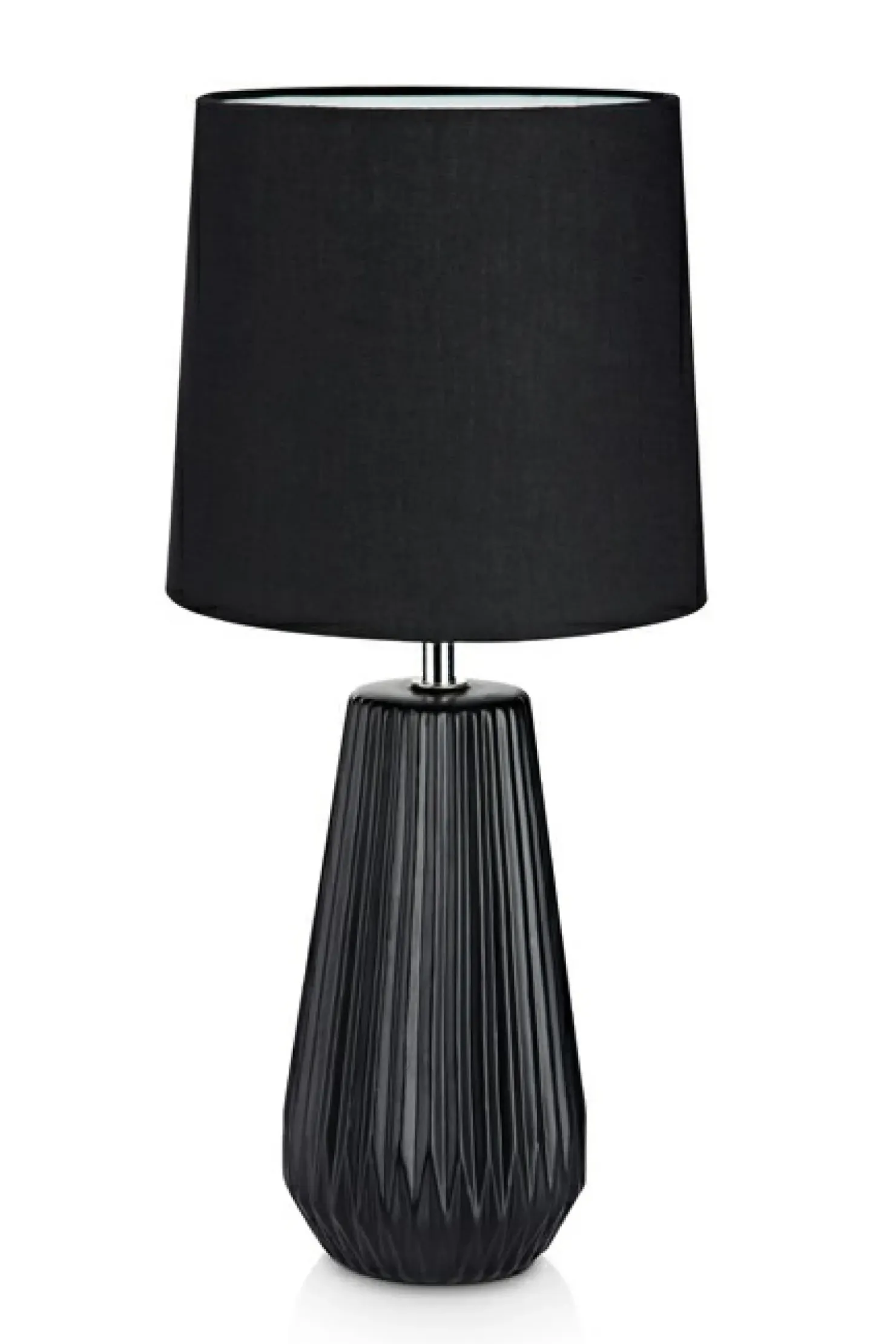 Lampka stołowa w kolorze czarnym z abażurem 106624 | Kaja Oświetlenie*Sklep Kaja Discount