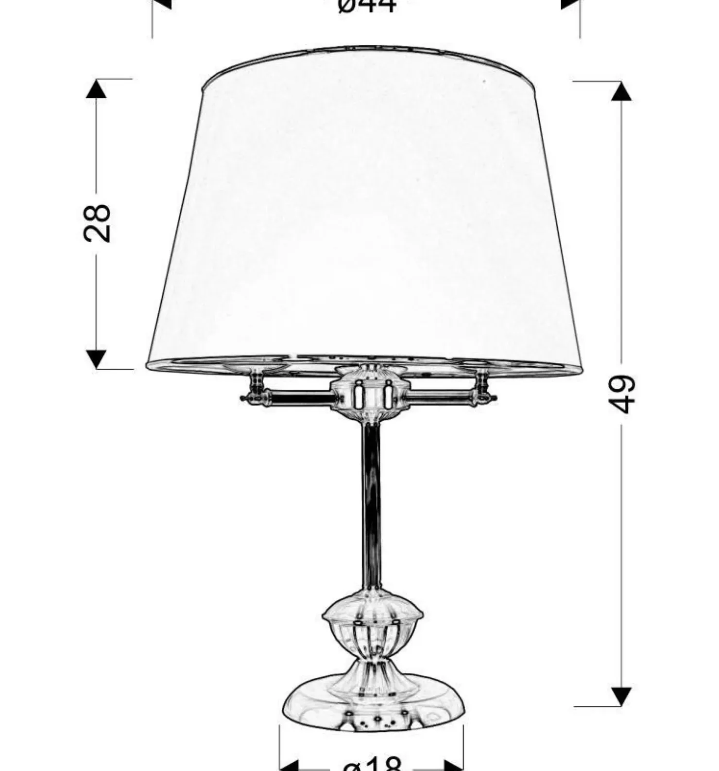 Lampka stołowa w kolorze patynowym 41-99436 GRAND | Kaja Oświetlenie*Sklep Kaja Flash Sale
