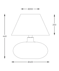 Lampka stołowa w stylu glamour, do salonu 5519BK ADANA | Kaja*Sklep Kaja Cheap
