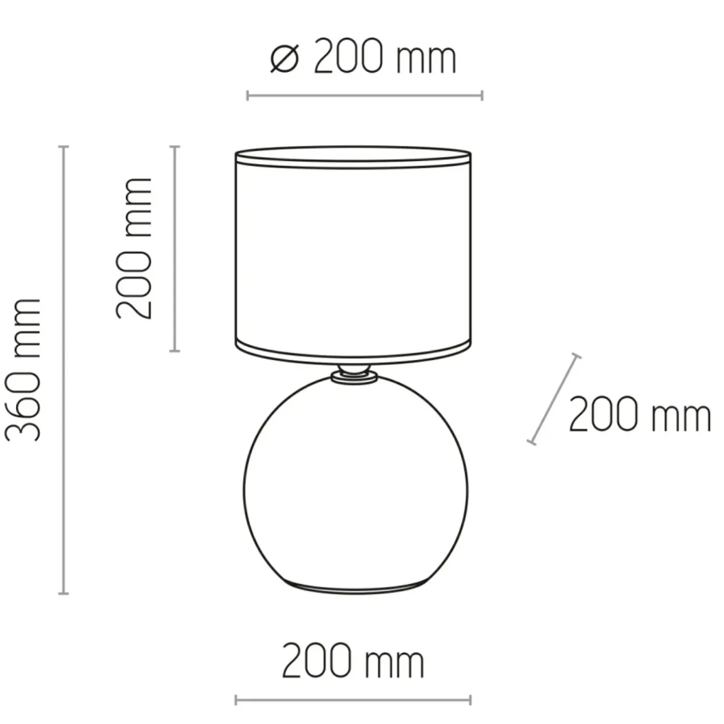Lampka stołowa z biało-srebrnym abażurem TK 5066 PALLA | Kaja*Sklep Kaja Store