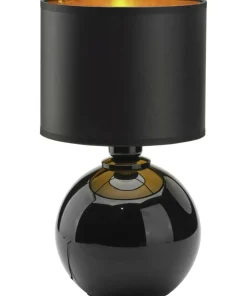Lampka stołowa z czarno-złotym abażurem TK 5068 PALLA | Kaja*Sklep Kaja Outlet