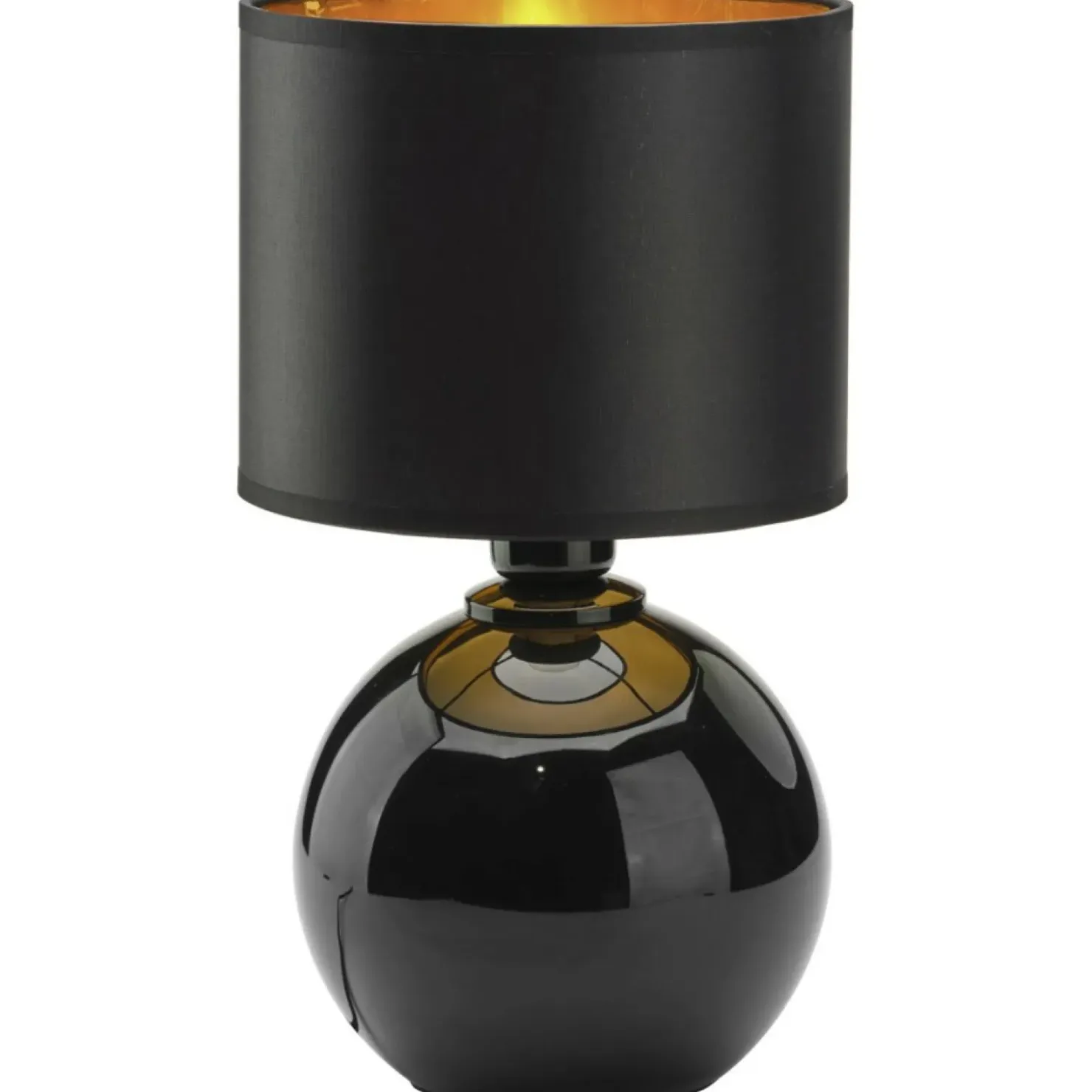 Lampka stołowa z czarno-złotym abażurem TK 5068 PALLA | Kaja*Sklep Kaja Outlet