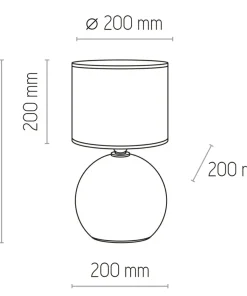 Lampka stołowa z czarno-złotym abażurem TK 5068 PALLA | Kaja*Sklep Kaja Outlet