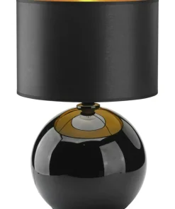 Lampka stołowa z czarno-złotym abażurem TK 5081 PALLA | Kaja*Sklep Kaja New
