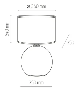 Lampka stołowa z czarno-złotym abażurem TK 5081 PALLA | Kaja*Sklep Kaja New