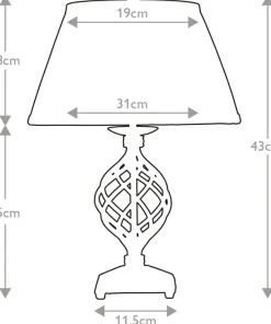 Lampka stołowa z karbowanym abażurem BELFRY-TL z serii BELFRY*Sklep Kaja Online