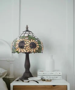 Lampka stołowa z kloszem w słoneczniki K-G081556 TECO | Kaja*Sklep Kaja Hot