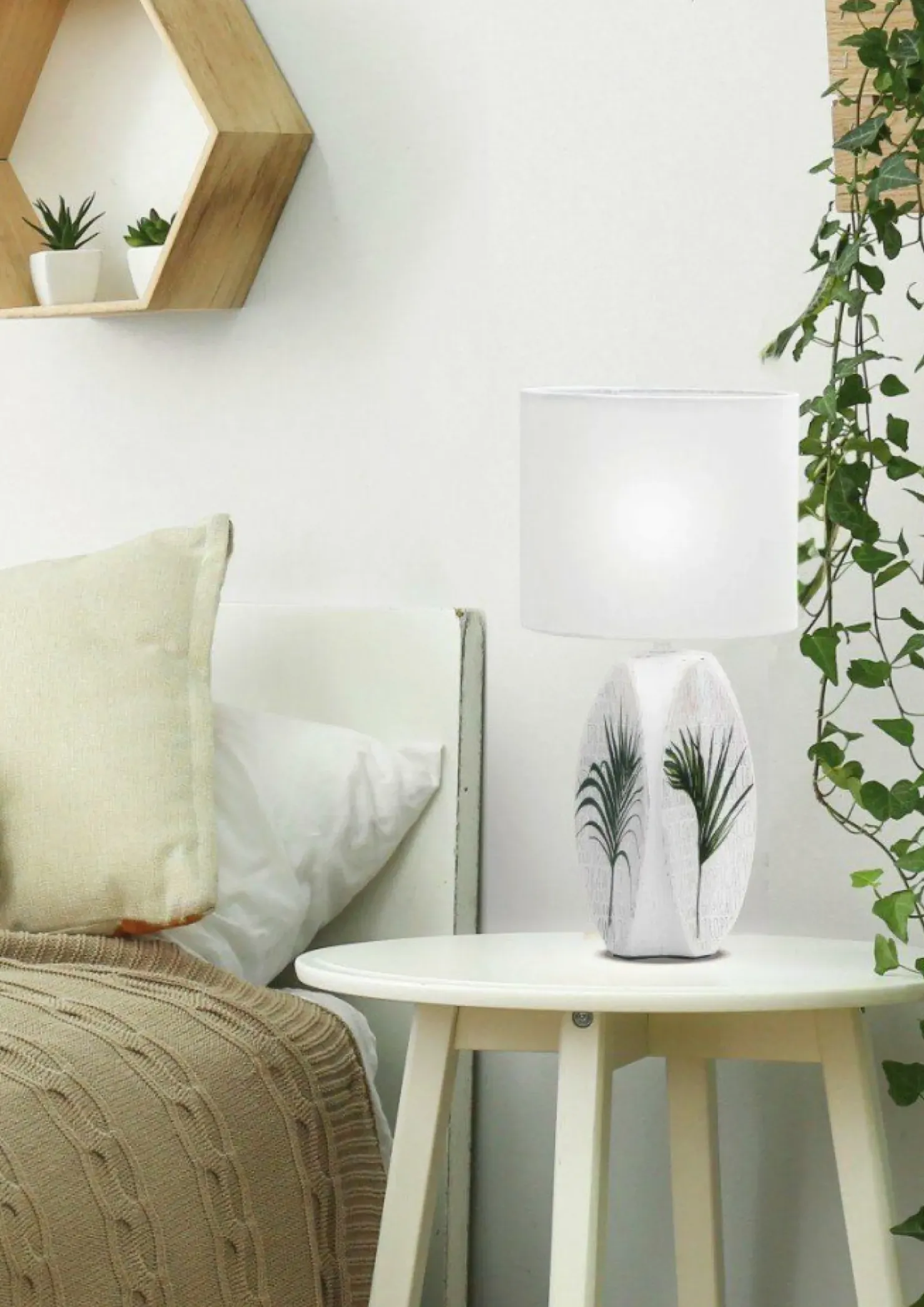 Lampka stołowa z motywem roślinnym 41-79961 PALMA | Kaja Oświetlenie*Sklep Kaja Shop