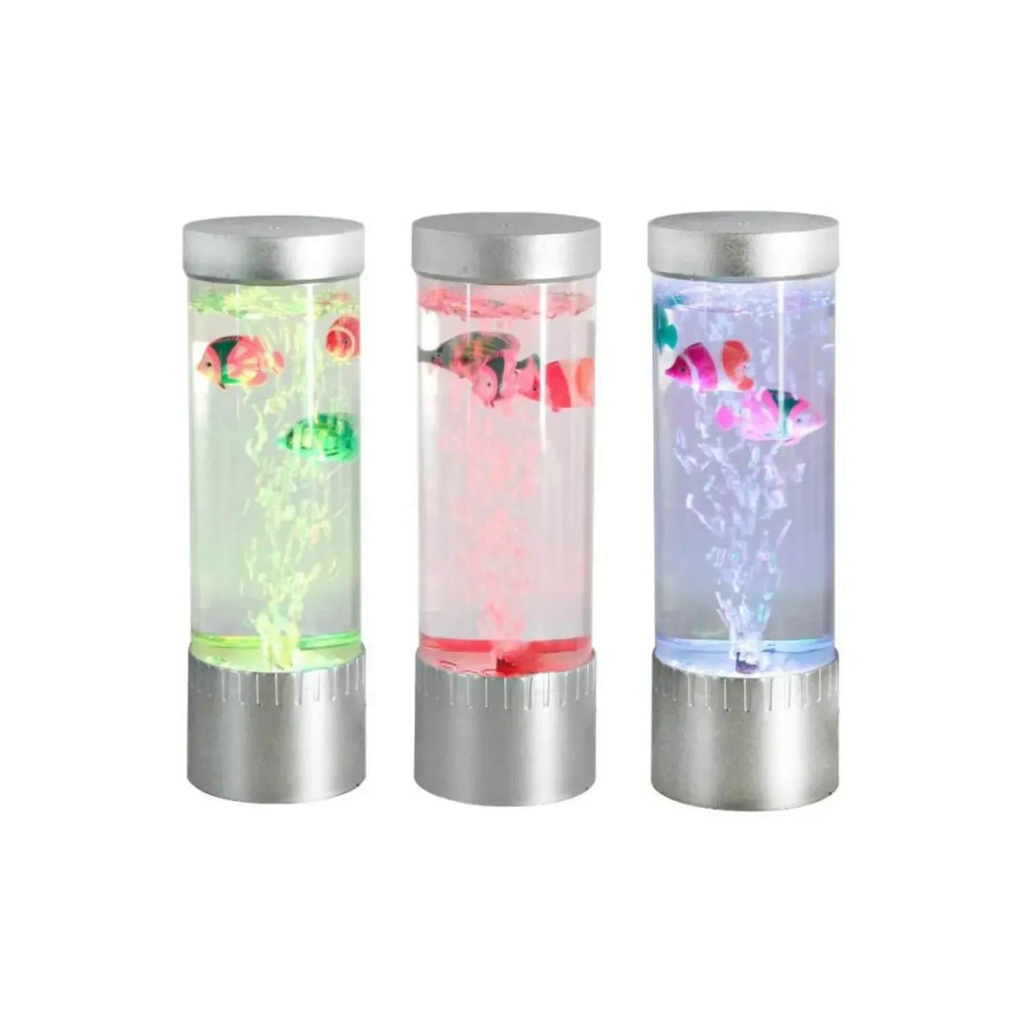 Lampka stołowa z pływającymi rybkami ZM 89245 AQUA | Kaja Oświetlenie*Sklep Kaja Discount