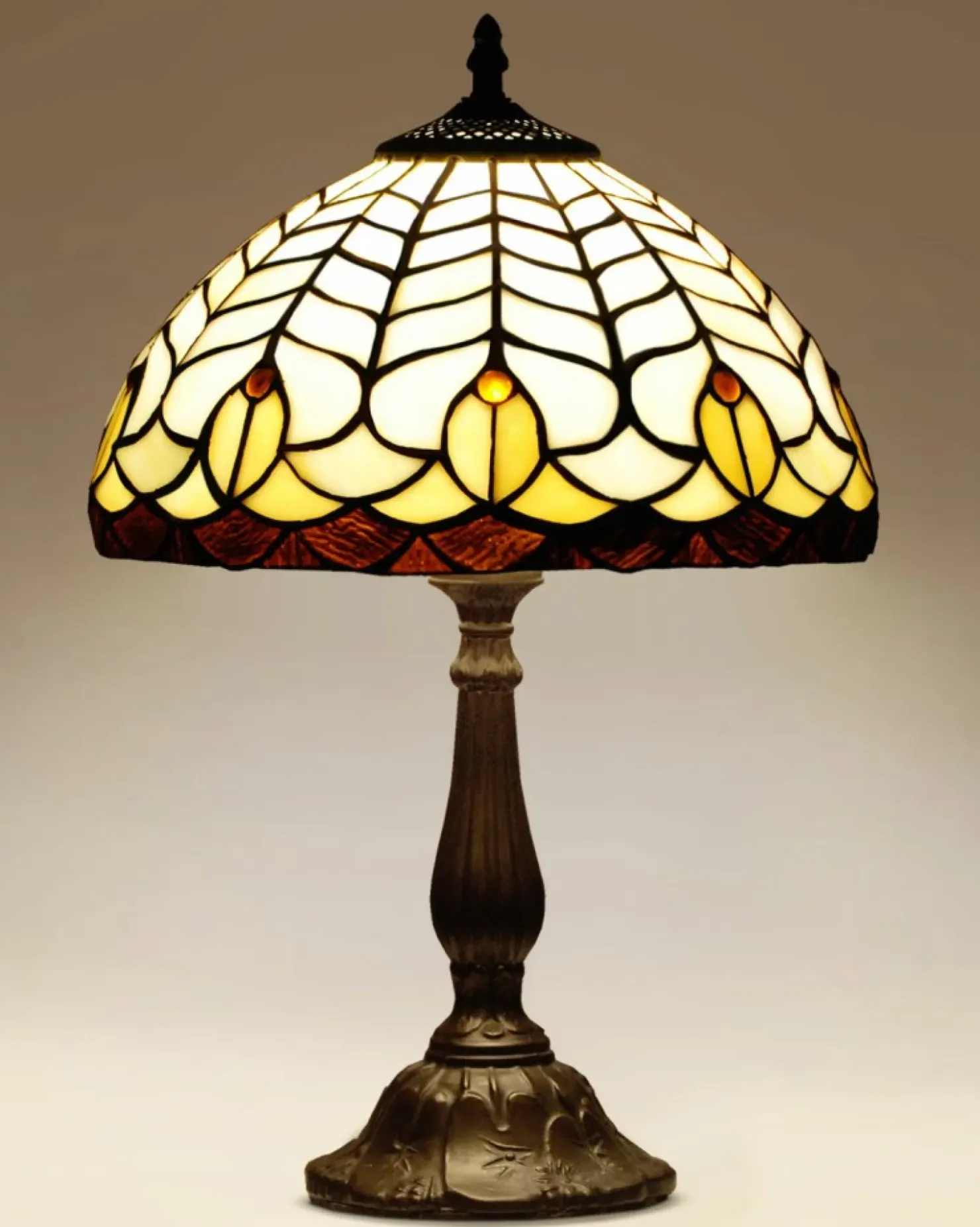 Lampka stołowa z witrażowym kloszem K-G081551 SARGAN | Kaja*Sklep Kaja Hot