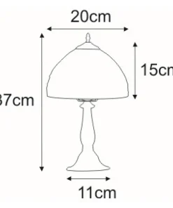 Lampka stołowa z witrażowym kloszem K-G081551 SARGAN | Kaja*Sklep Kaja Hot