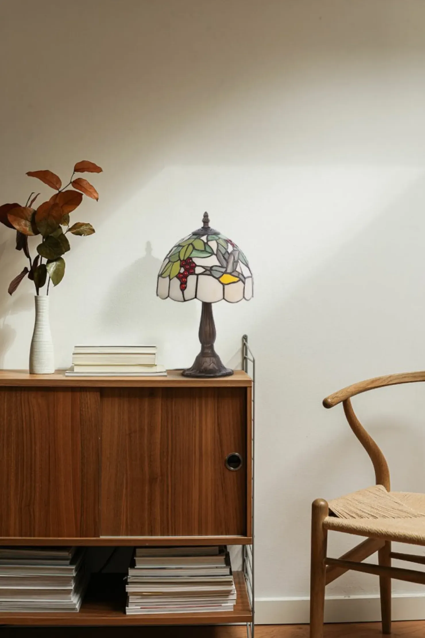 Lampka stołowa z witrażowym kloszem K-G08789 TECO | Kaja Oświetlenie*Sklep Kaja Online
