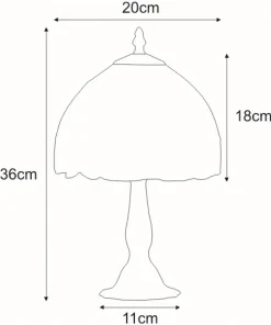 Lampka stołowa z witrażowym kloszem K-G08789 TECO | Kaja Oświetlenie*Sklep Kaja Online