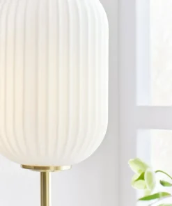 Lampka stołowa złota oprawa i biały klosz 108251 | Kaja Oświetlenie*Sklep Kaja Best