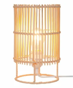 Lampka z bambusowym abażurem, do sypialni P18224-1T-D15 z serii EDIN*Sklep Kaja Sale